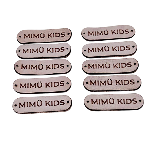 Grabado en etiqueta de cuero