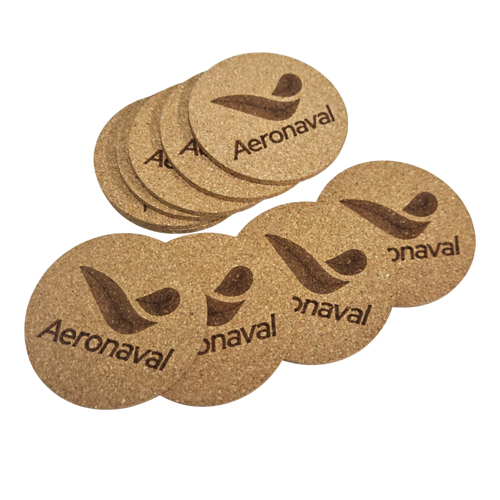 Grabado posa vaso corcho